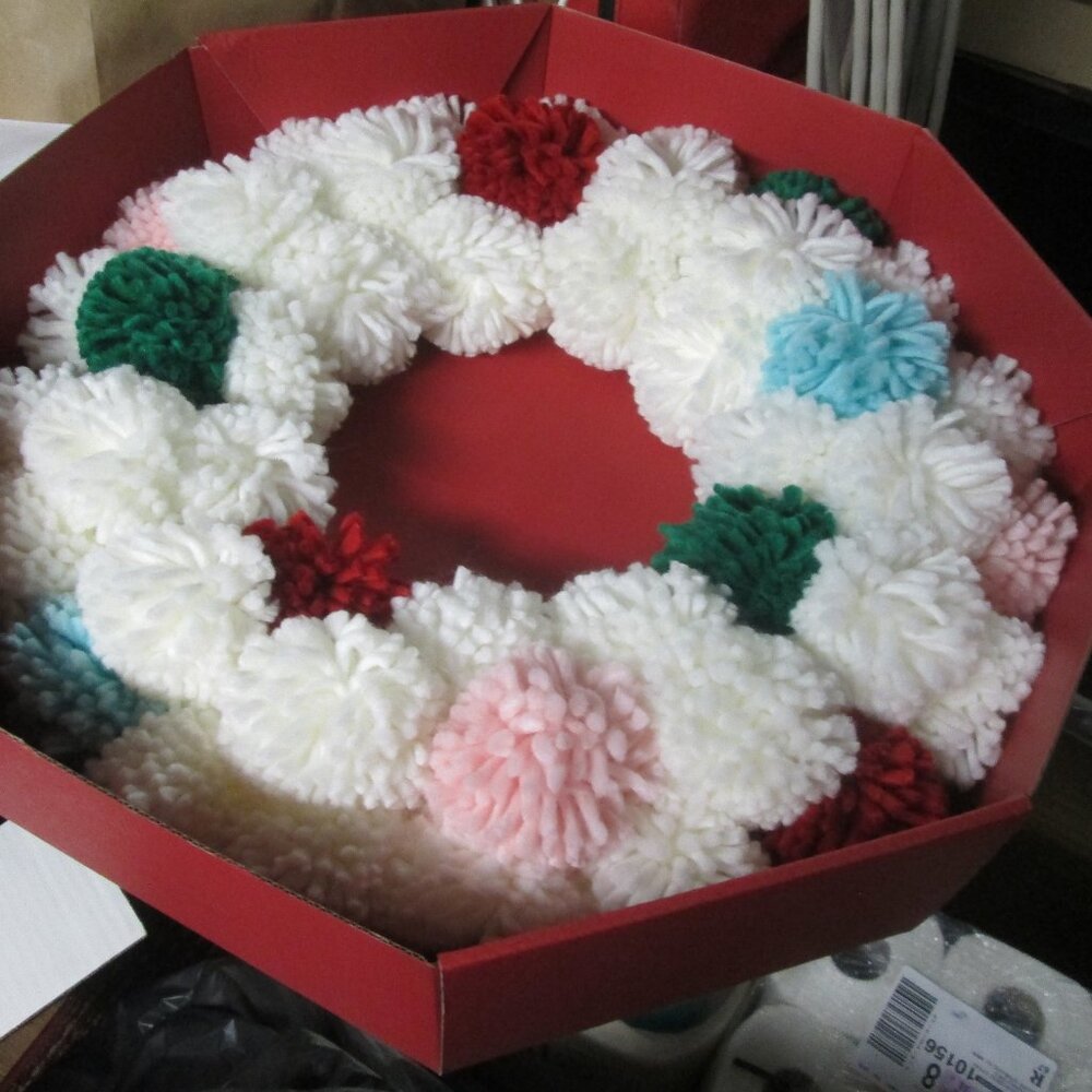 Pom Pom Wreath